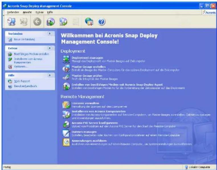 ACRONIS Snap Deploy 2 - Kapitel 2. Die Acronis Snap Deploy Management Console - 1