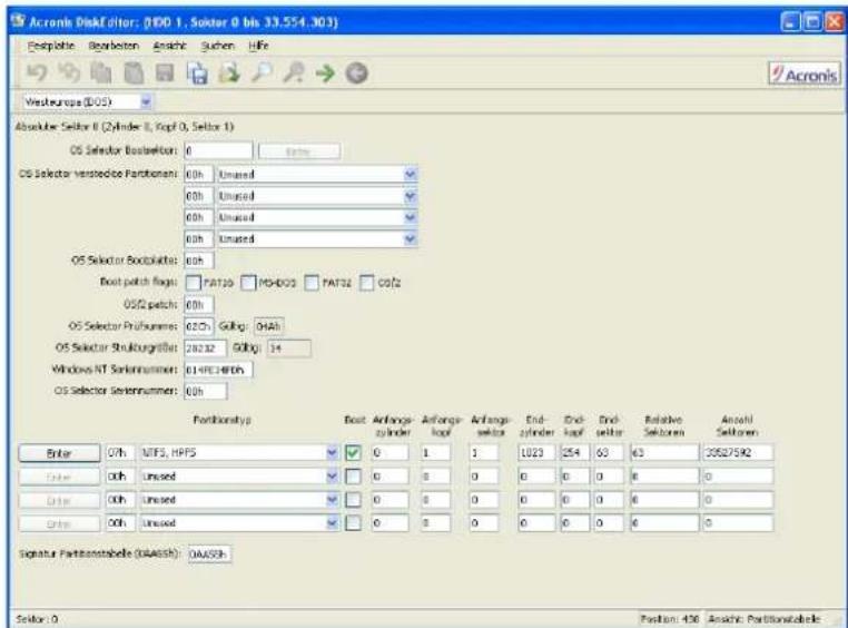 ACRONIS Power Utilities 2006 - Ansichten - 2