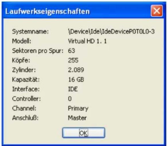 ACRONIS Power Utilities 2006 - Abb. 14: Das Menü Festplatte - 1