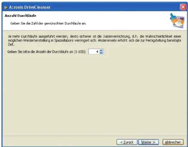 ACRONIS DriveCleanser - Erstellen eigener Methoden - 2