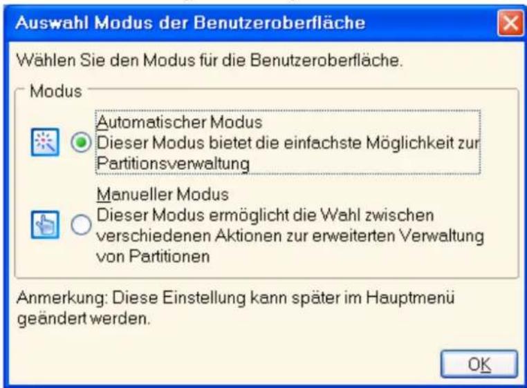 ACRONIS Disk Director suite 9 - Automatischer oder manueller Modus - 1