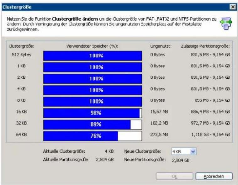 ACRONIS Disk Director suite 9 - Clustergröße ändern - 4