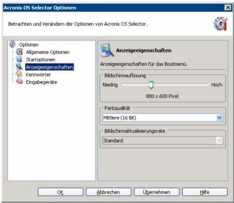 ACRONIS Disk Director suite 9 - Anzeigeeigenschaften - 1