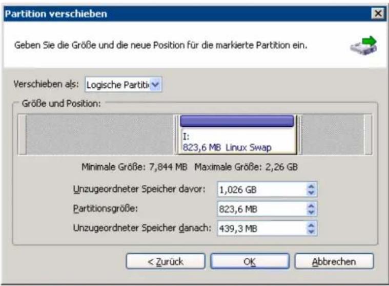 ACRONIS Disk Director suite 9 - Partition verschieben - 4