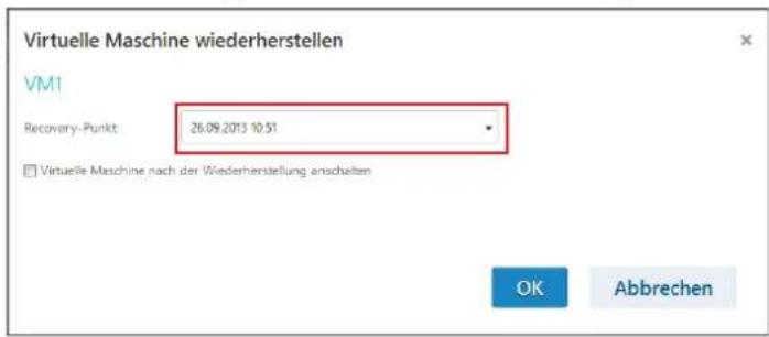ACRONIS Backup Service for vCloud Update 3 - Die Wiederherstellung konfigurieren - 2