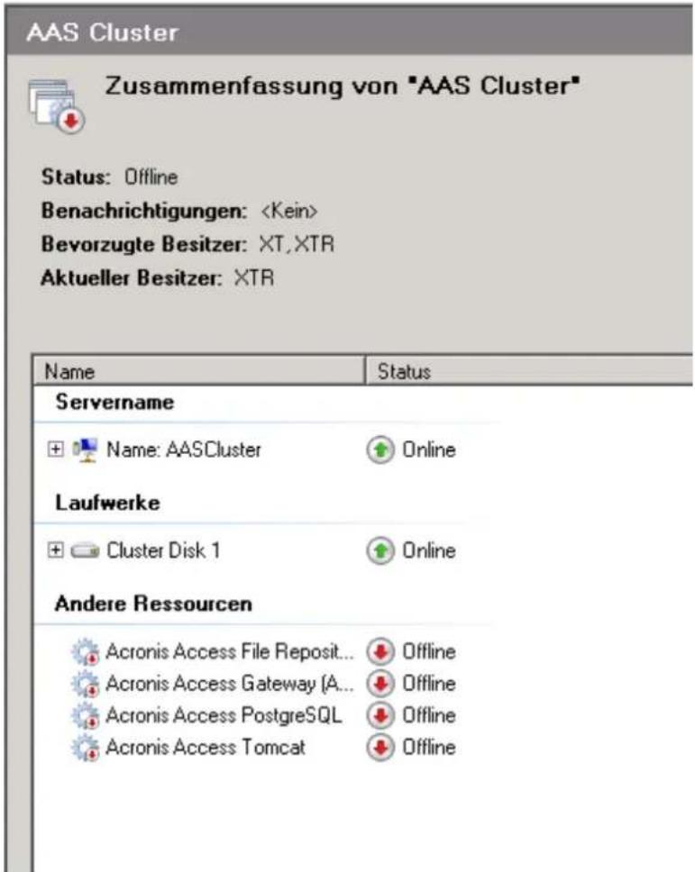 ACRONIS Access (Administrator) - Upgrade von Acronis Access auf einem Microsoft Failover Cluster durchführen - 1