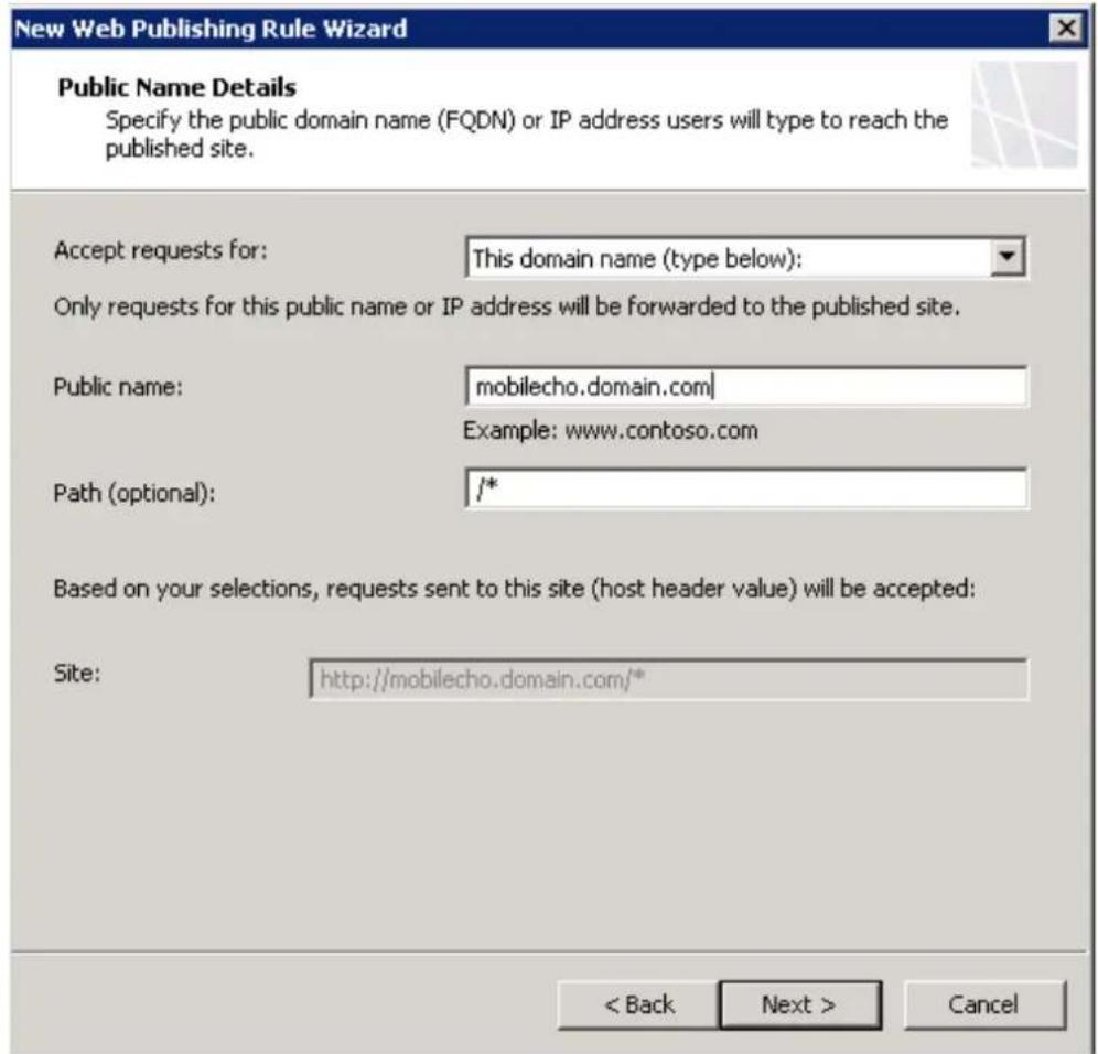 ACRONIS Access (Administrator) - Eine neue Website-Veröffentlichungsregel erstellen - 7