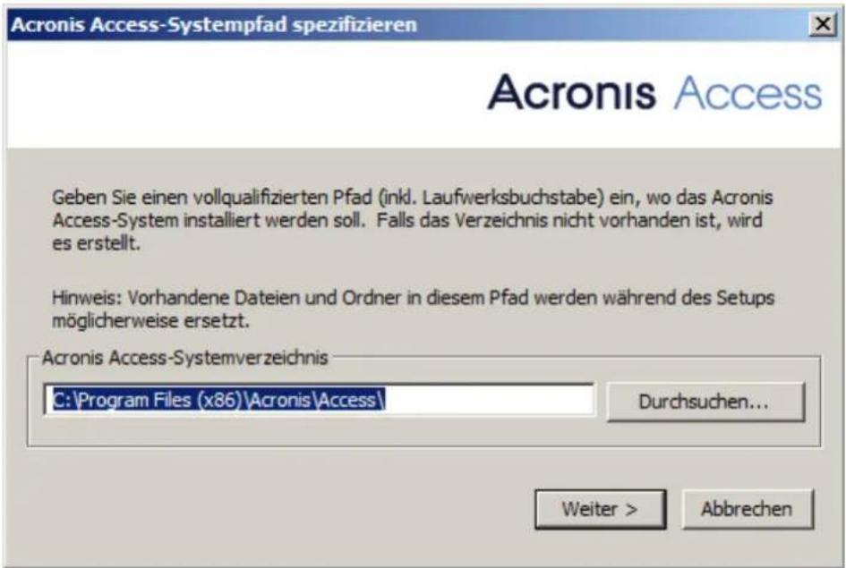ACRONIS Access (Administrator) - Acronis Access installieren - 2