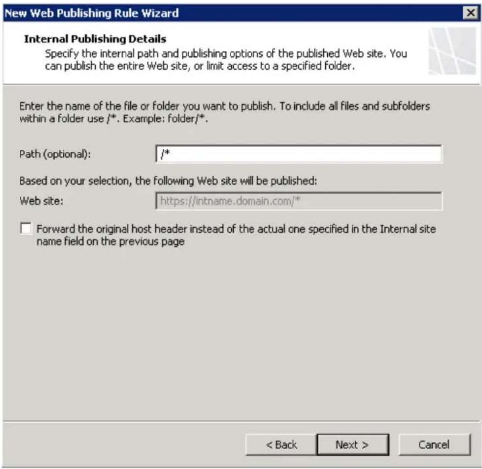 ACRONIS Access (Administrator) - Eine neue Website-Veröffentlichungsregel erstellen - 6