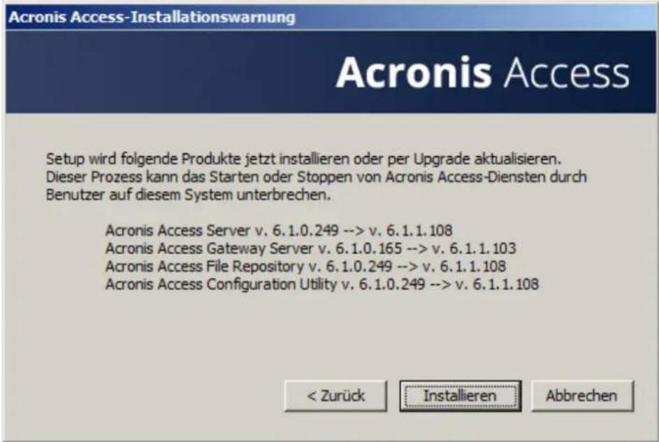 ACRONIS Access (Administrator) - Upgrade von Acronis Access auf einem Microsoft Failover Cluster durchführen - 4