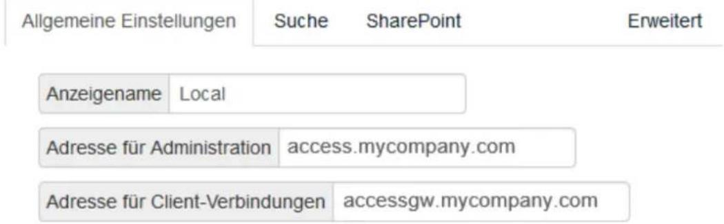 ACRONIS Access (Administrator) - Server bearbeiten: Local - 1