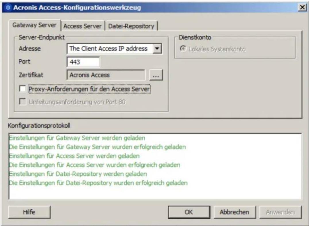 ACRONIS Access (Administrator) - Installation und Konfiguration auf dem zweiten Knoten - 1