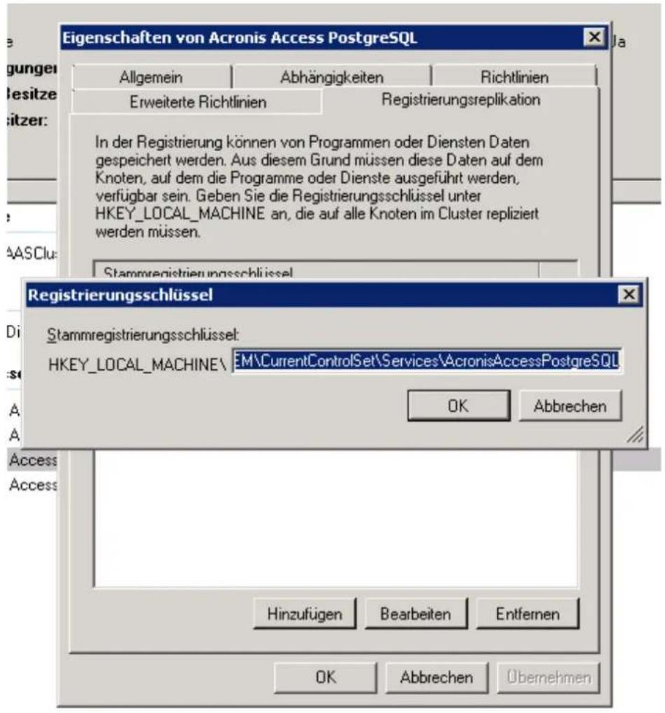 ACRONIS Access (Administrator) - Abhängigkeiten konfigurieren - 2