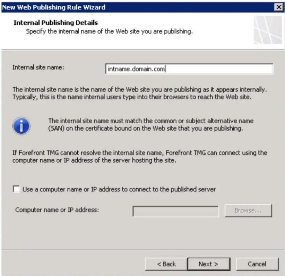 ACRONIS Access (Administrator) - Eine neue Website-Veröffentlichungsregel erstellen - 5