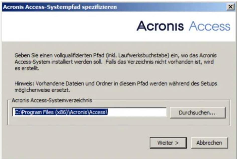 ACRONIS Access (Administrator) - Acronis Access installieren - 2