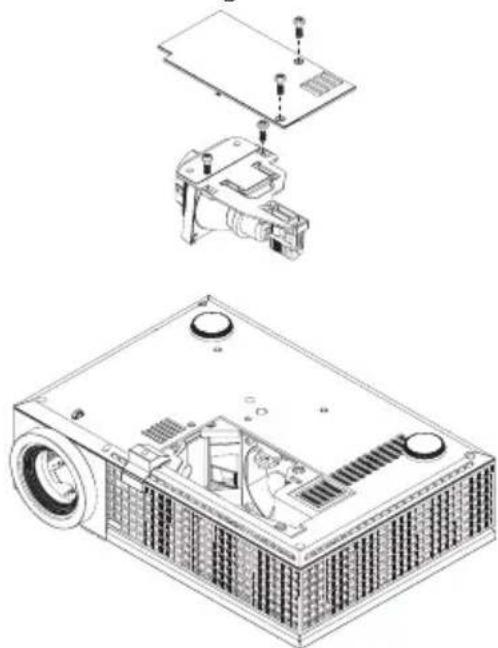 DELL 1609WX - Auswechseln der Lampe - 3