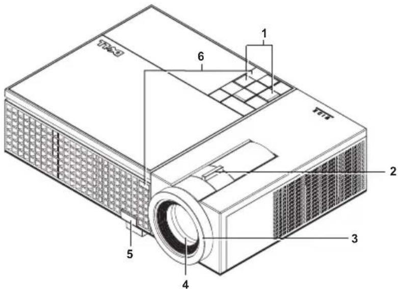 DELL 1609WX - Informationen über den Projektor - 1
