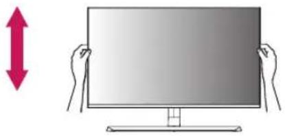 LG 32UD89-W - Adjusting the Stand Height - 1