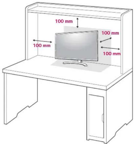 LG 32UD89-W - Installing onto a table - 1