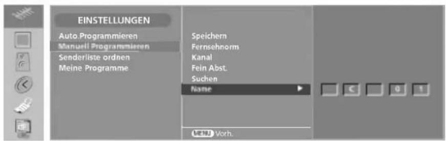 LG 32LP1DA - Programmnamen zuweisen - 1