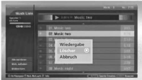 LG 32LP1DA - Löschen der MP3-Datei und Abbrechen - 1