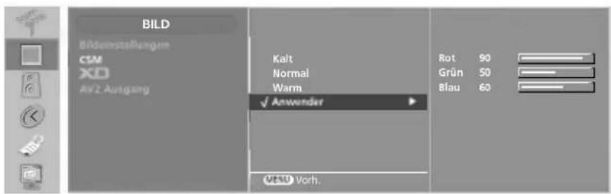 LG 32LP1DA - Farbtemperatureinstellung (CSM - Anwenderoption) - 1
