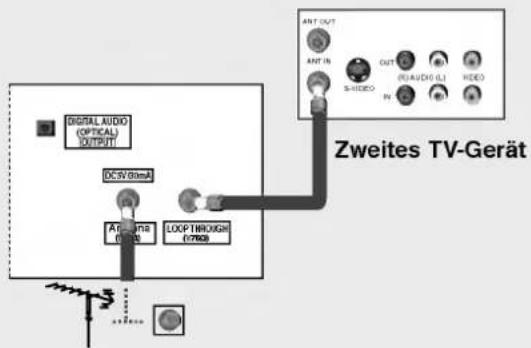 LG 32LP1DA - Verwendung des Anschlusses für die Antennenschleife - 1