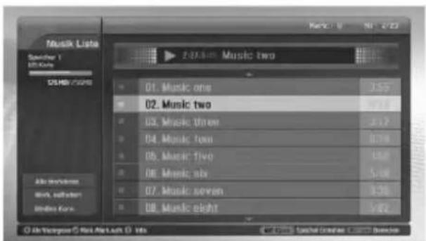 LG 32LP1DA - Markieren/Aufheben der Markierung der MP3-Datei - 2