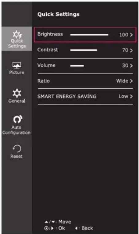 LG 27MP57VQ-P - -Quick Settings - 1