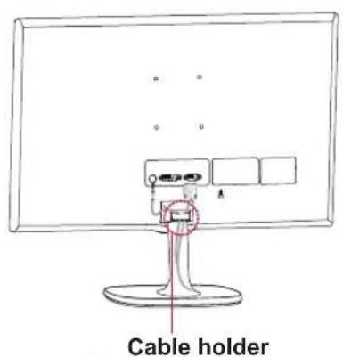 LG 27MP57VQ-P - Using the cable holder - 1