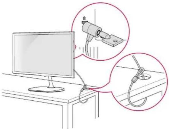 LG 27MP57VQ-P - Using the Kensington security system - 1