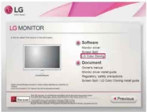 LG 27MP57VQ-P - Installing The LG Color Cloning - 1