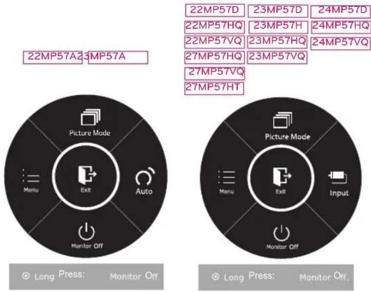 LG 27MP57VQ-P - Main Menu Features - 1
