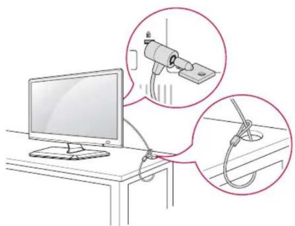 LG 27MD53D-PZ - Verwendung des Kensington-Sicherheitssystems - 1