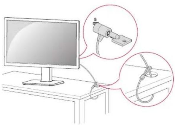 LG 27MB65PY-W - Using the Kensington locking device - 1