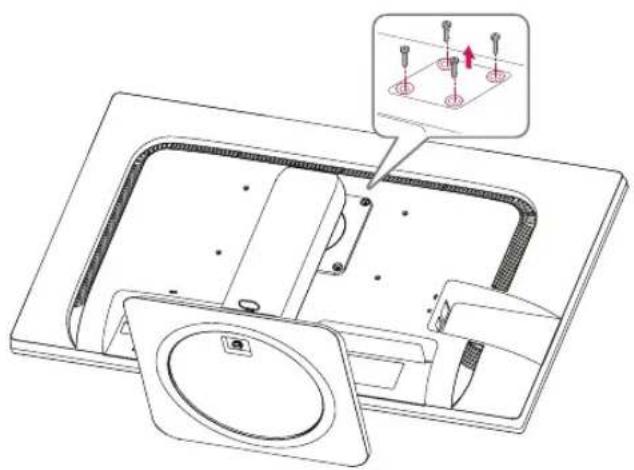 LG 27MB65PY-W - Detaching the stand body - 1