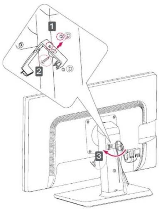 LG 27MB65PY-W - Using the cable holder - 1