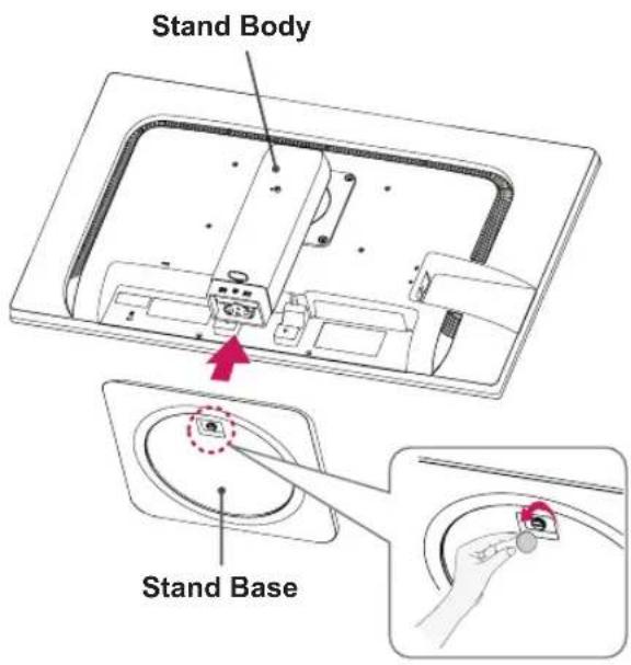 LG 27MB65PY-W - Detaching the stand base - 1