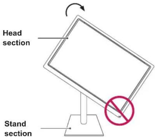 LG 27MB35PH-B - Using the Pivot function - 1
