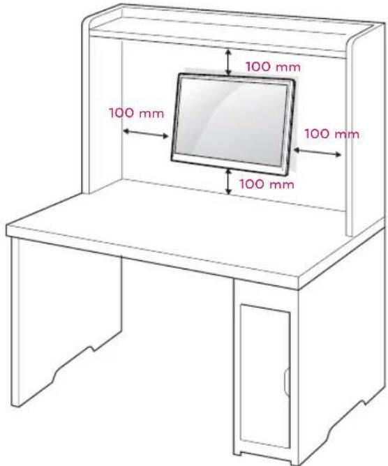 LG 27MB35PH-B - Mounting on a wall - 1