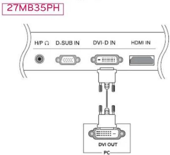 LG 27MB35PH-B - DVI-D connection - 2