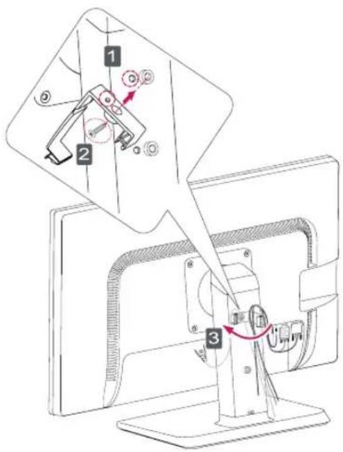 LG 27MB35PH-B - Using the cable holder - 1