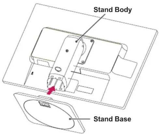 LG 27EB22PY-W - Connecting the stand base - 1