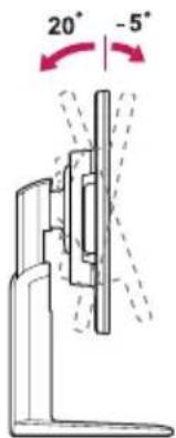 LG 27EB22PY-W - After installation, adjust the angle as shown below. - 1