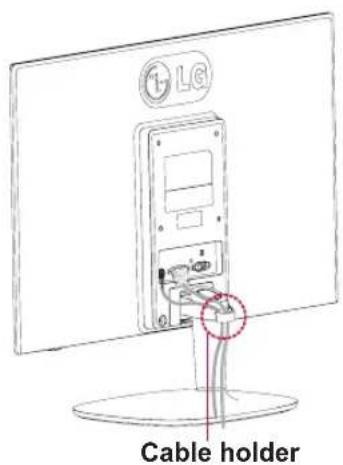 LG 24M35H-B - Using the cable holder - 1