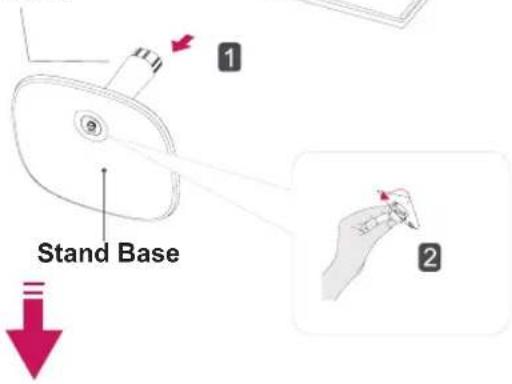 LG 24M35H-B - Detaching the Stand Base - 2