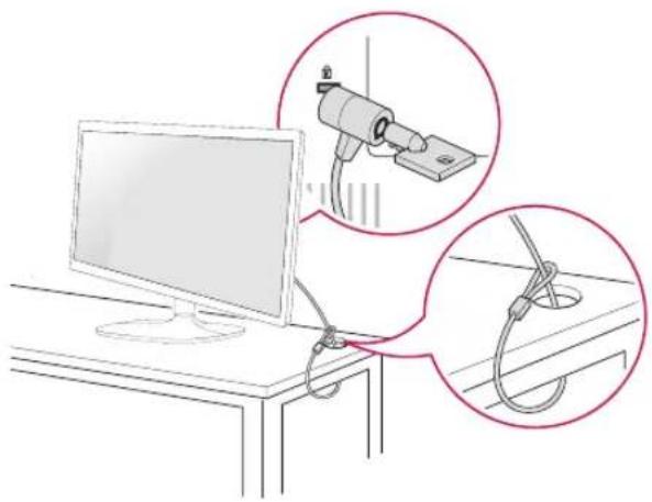 LG 24M35H-B - Using the Kensington security system - 1