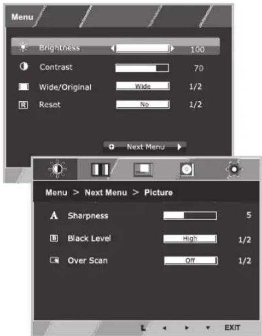 LG 24M35H-B - Menu Settings - 1