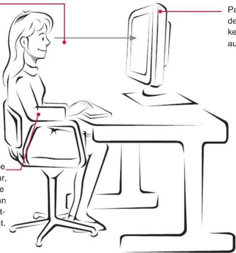 LG 24EB23PY-W - Richtige Körperhaltung bei Verwendung des Monitors - 1