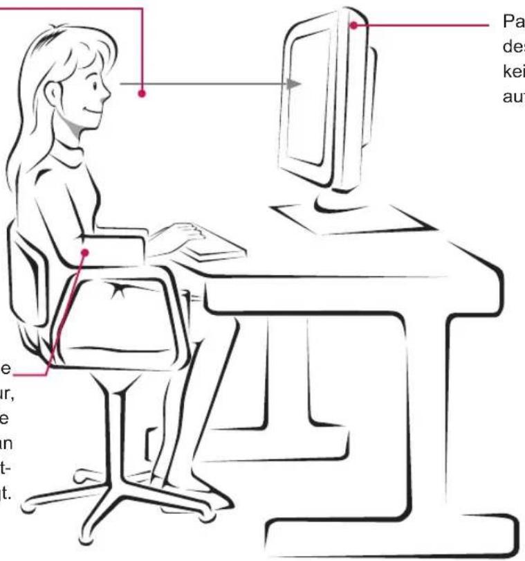 LG 24EB23PM-W - Richtige Körperhaltung bei Verwendung des Monitors - 1